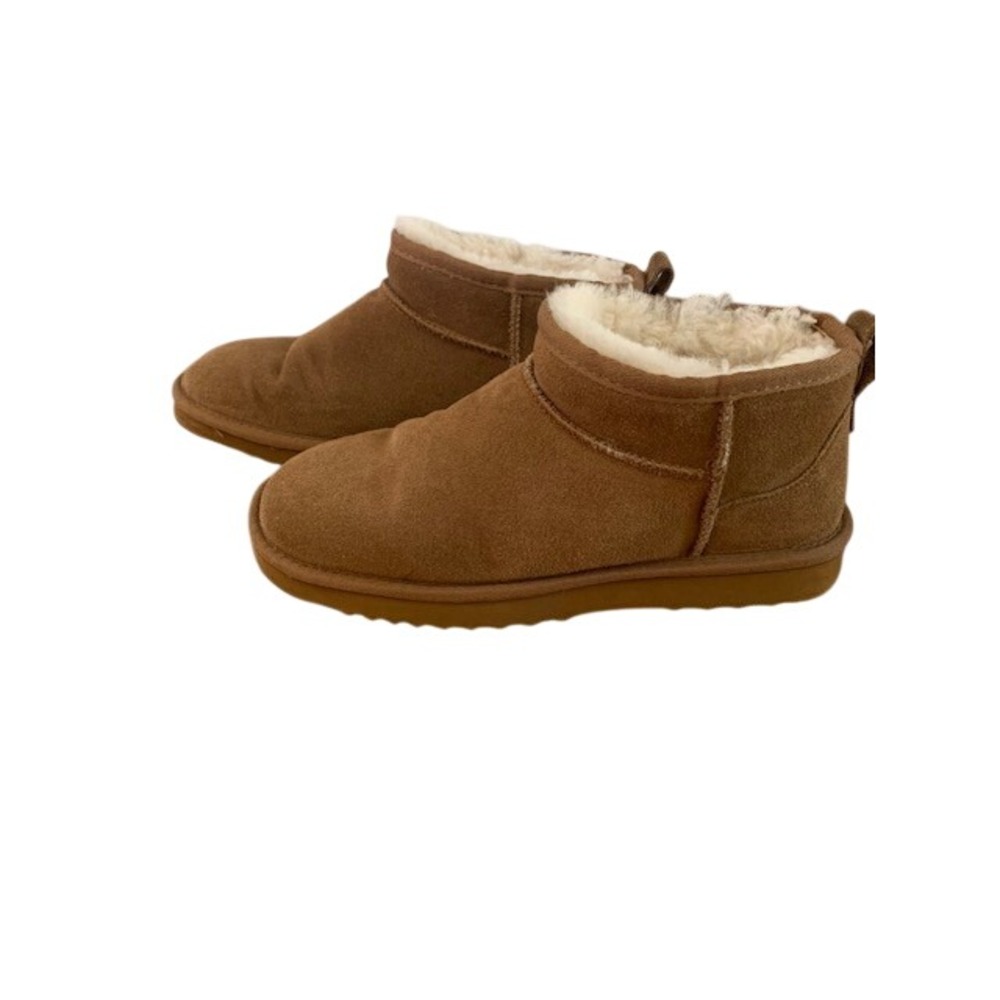 Quince Australian Merino Wool Shearling Ankle Boots Chestnut Brown Womens 8